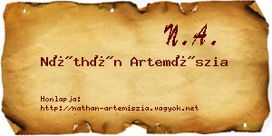 Náthán Artemíszia névjegykártya